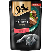 Влажный корм Sheba для взрослых кошек паштет говядина 75г