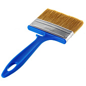  Кисть плоская Лаки 100х12мм, синтетическая щетина, синяя пластиковая ручка, АКОР 