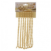  Бусы декоративные - шары, 2,7 м, пластик, золото 722761 