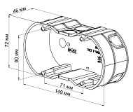  Коробка уст. СП двойн. SchE KM-252 