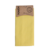  Кухонное полотенце (вафля) 35х55 крупная клетка, желтое 