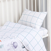 Комплект постельного белья Крошка Я Морские друзья, детский, бязь, наволочка 40х60 см, 6622383 Комплект постельного белья Крошка Я Морские друзья, детский, бязь, наволочка 40х60 см, 6622383