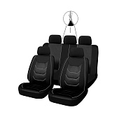  Чехлы автомобильные универсальные NG комфорт плюс 9 пр., MESH, полиэстер, Airbag, черный,серый 