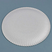 Тарелка одноразовая бумажная «Белая», 23 см набор 100 шт Тарелка одноразовая бумажная «Белая», 23 см набор 100 шт