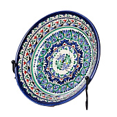 Тарелка глубокая Риштанская Керамика «Узоры», d=20 см, синяя 1573756 Тарелка глубокая Риштанская Керамика «Узоры», d=20 см, синяя 1573756