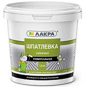 Шпатлевка акрил. универсальная для внутренних и наружных работ Лакра 1,5кг Шпатлевка акрил. универсальная для внутренних и наружных работ Лакра 1,5кг