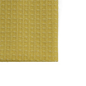  Кухонное полотенце (вафля) 35х55 крупная клетка, желтое 