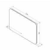 Зеркало с LED подсветкой Burzhe Led 1200х700 с бесконтактным сенсором теплая подсветка  Континент