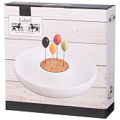  Менажница lefard "native" 23х4,5 см, 4 вилочки 474-212 