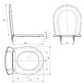  Сиденье для унитаза Лира Лира,Суперкомпакт,Радуга 