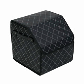  Органайзер багажника, 30х30х30 см, экокожа, Premium, черный 