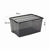  Ящик 45,0л 385х580х280мм "Кип" черный М2339 