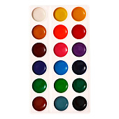  Краски акварельные 18цв. ErichKrause Basic, картон с европодвесом, 58624 