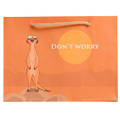 Пакет подарочный, упаковка, «Don not worry», 14,5 х 19,5 х 8,5 см Пакет подарочный, упаковка, «Don not worry», 14,5 х 19,5 х 8,5 см