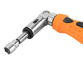 Отвертка реверсивная с шарниром, биты, торцевые головки, 18шт, Sparta Отвертка реверсивная с шарниром, биты, торцевые головки, 18шт, Sparta