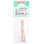  Саморез с двойной резьбой Tх 6,0х 90 (желтый цинк 2 шт) 