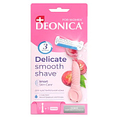  Бритвенный станок со сменной кассетой DEONICA 3 лезвия FOR WOMEN Арнест 