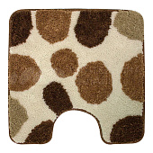  Коврик для туалета 55х55 Лора коричневый  HJ-T1210 