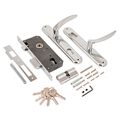 Замок врезной с ручкой 0211 СР хром АЛЛЮР Замок врезной с ручкой 0211 СР хром АЛЛЮР