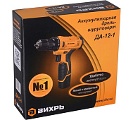 Дрель-шуруповерт аккумуляторная Вихрь ДА-12-1, 12В Li-ion, 16Нм, 1 АКБ (2Ач)