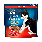 Сухой корм FELIX Двойная Вкуснятина с мясом 1.3кг Сухой корм FELIX Двойная Вкуснятина с мясом 1.3кг
