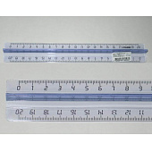  Линейка 20см пластиковая с держателем 1 цвет Cristal  Стамм  (12/132) /ЛН1400/ 