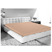 Простыня на резинке 140х200 сатин, поджаренный миндаль Простыня на резинке 140х200 сатин, поджаренный миндаль