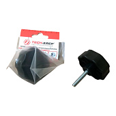 Ручка-барашек с резьбовым штифтом D50 М6x30, пластик, чёрный, 1шт