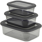 Набор емкостей д/продуктов "Респект"3шт (0,4/0,67/1,2л) Графитовый М1264 Набор емкостей д/продуктов "Респект"3шт (0,4/0,67/1,2л) Графитовый М1264