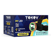Фонарь налобный аккумуляторный 800мА.ч TOKOV ELECTRIC Фонарь налобный аккумуляторный 800мА.ч TOKOV ELECTRIC