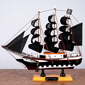 Сувенирная модель корабля «Пиратский. Аризона», 24?6?22 см, чёрные паруса 4415139 Сувенирная модель корабля «Пиратский. Аризона», 24?6?22 см, чёрные паруса 4415139