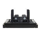  Розетка встраиваемая без заземления, цвет черный, IEK FORTE&PIANO 