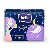  Гигиенические прокладки Bella for teens ночные с мягкой поверхностью 7 шт. Арт.BE-013-MW07-E07 