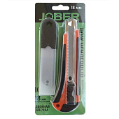 Нож усиленный сегментное лезвие 18 мм Jober профи с набором лезвий 10 шт Нож усиленный сегментное лезвие 18 мм Jober профи с набором лезвий 10 шт