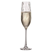Набор бокалов для шампанского Crystal Bohemia Cora Optic 260 мл (2 шт) БСС0578 Набор бокалов для шампанского Crystal Bohemia Cora Optic 260 мл (2 шт) БСС0578
