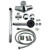  Смеситель для ванны излив 35см алюминий хром A0123 Aloute 