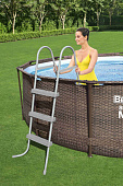 Bestway Бассейн каркасный Steel Pro Max "Ротанг" 366х100см, 9150л, ф-насос, лестница арт.56709 Bestway Бассейн каркасный Steel Pro Max "Ротанг" 366х100см, 9150л, ф-насос, лестница арт.56709