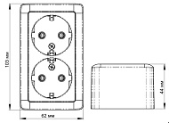 Розетка 2-м белая 16А с заземлен., открыт.установка,изолир.пластина/Хит/SE Розетка 2-м белая 16А с заземлен., открыт.установка,изолир.пластина/Хит/SE