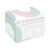  Набор стаканов для воды 0,39л,зелёный "Rainbow"  EL-R4003/RAIG 