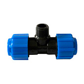 Тройник НР 32x1/2" PN 16 ПНД