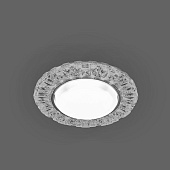  Светильник встраиваемый GX53 CD4023 15Вт круг хром подсветка 4000К драйвер (d115/монтажн d70) /FERON 