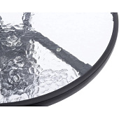  Стол Nolita D60хH72см, закаленное фактурное стекло 5мм, черный  арт.CHST0060 