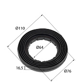  Мембрана между бачком и чашей унитаза 110/64/16,5 905RN640SK Iddis 