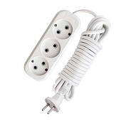 Удлинитель 3 гнезда, 10м без заземл. 10А IP20, ПВС 2х1 АБС-пластик UNIVersal Е-203 Удлинитель 3 гнезда, 10м без заземл. 10А IP20, ПВС 2х1 АБС-пластик UNIVersal Е-203