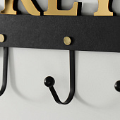 Ключница дерево "Ключ" чёрный, зеркальный 4,5х45х15 см 9923273 Ключница дерево "Ключ" чёрный, зеркальный 4,5х45х15 см 9923273