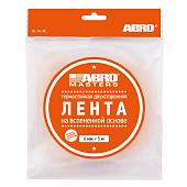 Скотч двусторонний 6ммх5м ABRO MASTERS на вспененной основе белый Скотч двусторонний 6ммх5м ABRO MASTERS на вспененной основе белый