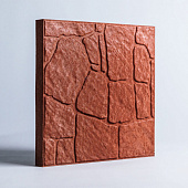  Полимер-песчанная плитка "Дикий камень" 330х330х25, красный 