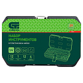 Набор инструментов 29 предметов, 1/4", пластиковый кейс, Сибртех Набор инструментов 29 предметов, 1/4", пластиковый кейс, Сибртех