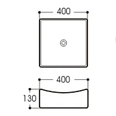 Раковина накладная 400x400x130 AQ5516-00 Aquatek