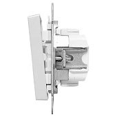 Выключатель встраиваемый проходной 1 клавиша, цвет алюминий, EKF Эпика Выключатель встраиваемый проходной 1 клавиша, цвет алюминий, EKF Эпика